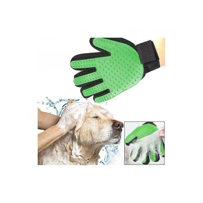 Chien brosse pour animaux de compagnie gant desheding doux efficace pet chat toilettage approvisionnement gant chien bain chat fournitures de nettoyage pet gant chien peignes