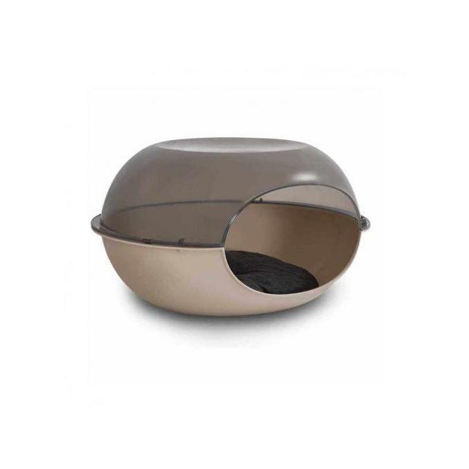 Bergamo luna panier beige fumé avec coussin