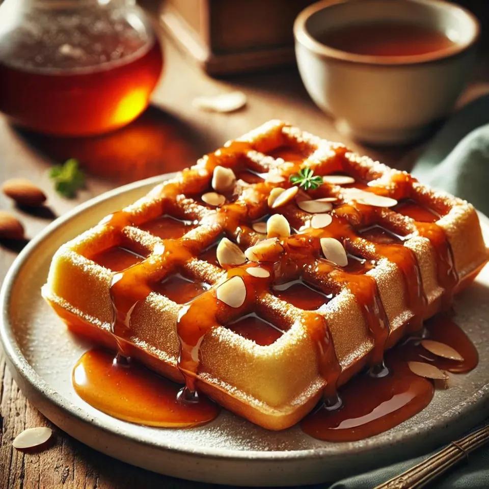 Gaufre Maison Caramel Amandes Effilées