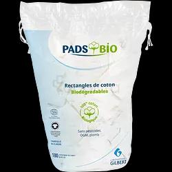 Gilbert Pads Bio Rectangles De Coton Boite De 180