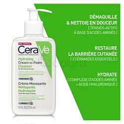 Cerave Creme Moussante Nettoyante Hydratante Peaux Normales A Seches 236ml
