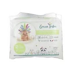 Green Tribu Couches Bebes Mini Ecologiques 0% Chlore Taille 2 3-6kg Boite De 28 Comprimes