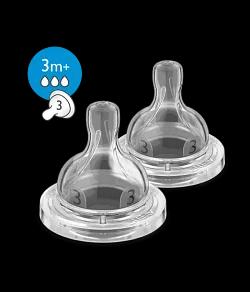 Notre Bebe 2 Tetines Anti-colique Debit Nouveau Ne +3mois Reference Bd061-27s