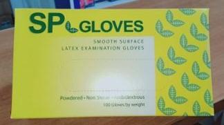 Sp Gloves Smooth Surface Latex Examination Gloves Taille L Boite De 100