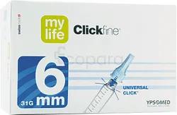 Mylife Aiguilles Clickfine 6mm 31g Boite De 100