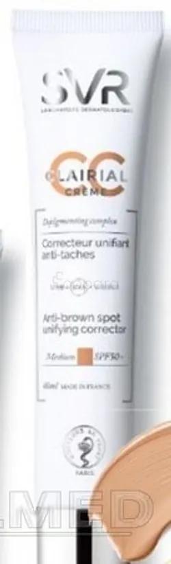 Svr Clairial Cc Creme Spf50 Teinte Medium 40ml
