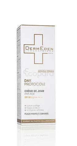 Dermeden Day Protocol Anti-Âge Creme De Jour Spf50 Peaux Mixtes A Grasses 50ml