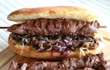 Sandwich Brochettes de Boeuf