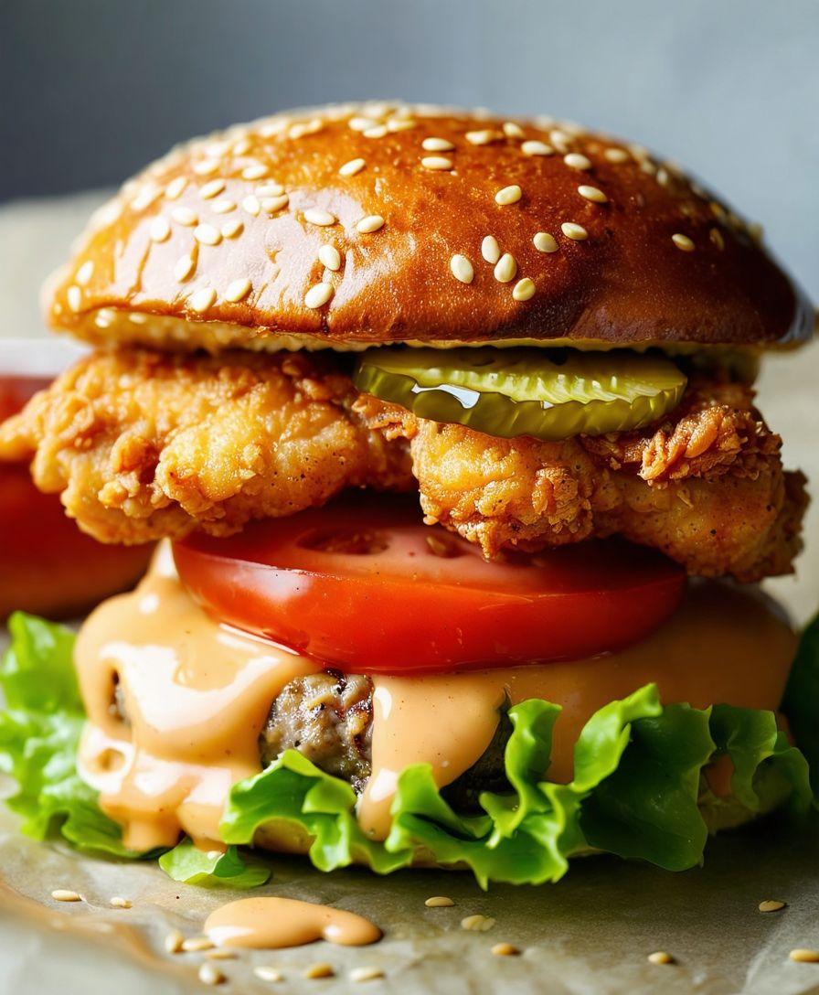 Double Chicken Burger