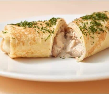 Crêpe Poulet Et Champignons