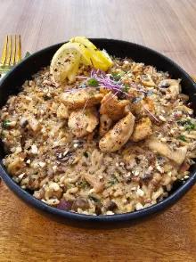 Riz Complet au Poulet Champignons
