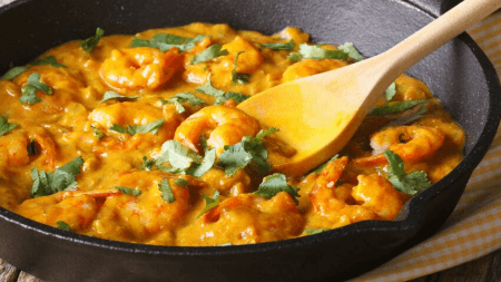 Curry de Crevettes au Lait de Coco et Piment