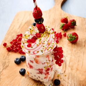 Milkshake Cerise Pistache Vanille Fruit Rouge