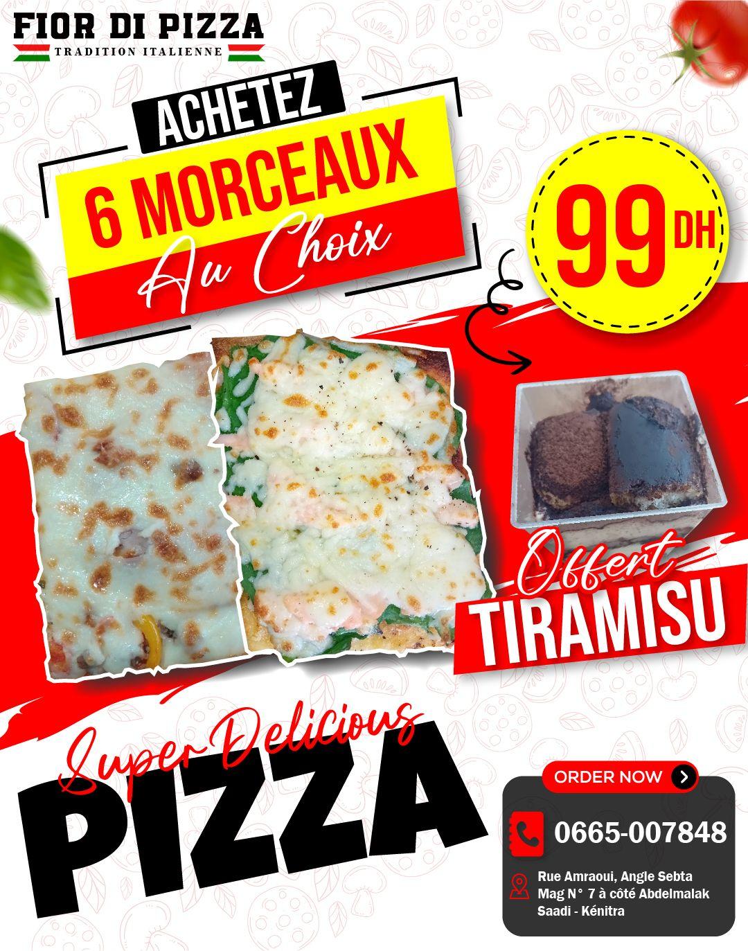 6 morceaux+ tiramisu