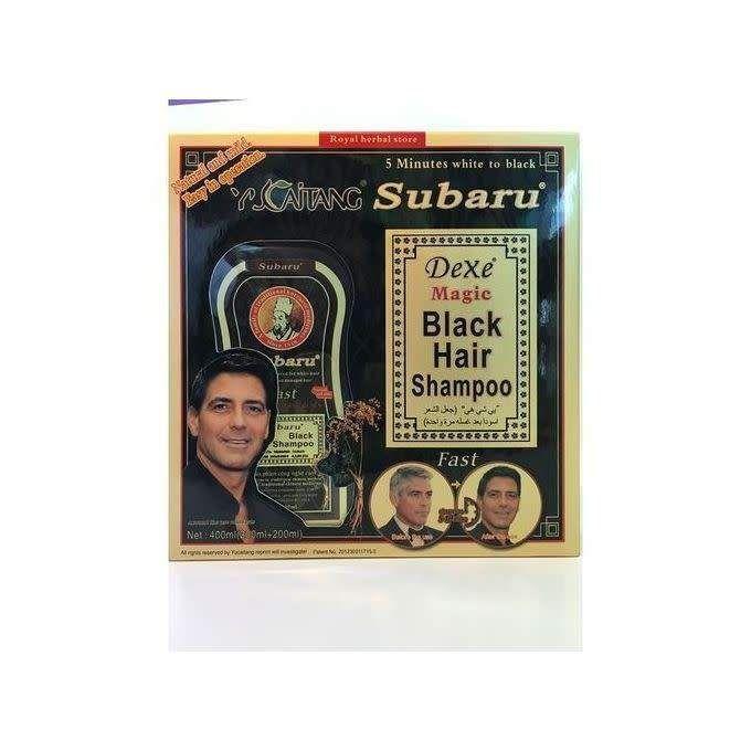 Subaru Shampoing Colorant Noir Pour Hommes & Femmes200ml +200ml