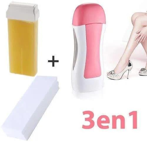 Hair Removal Heater : Appareil Chauffe Cire +1 Cartouche Tube + 50 Bandes