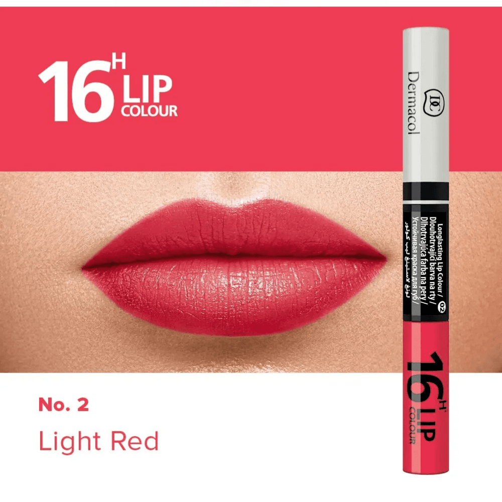 Dermacol Gloss 2 En 1 16h Lip Colour  Long Tenue N2- Rouge Leger -