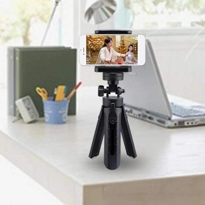 Mini Tripod Flexible  - Pour Selfie Telephone Et Caméra - Noir