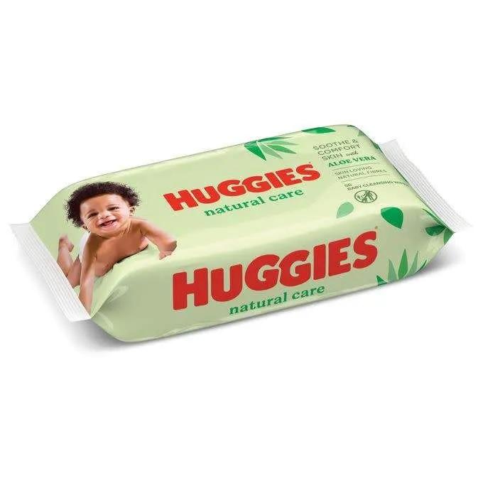 Huggies Lingettes Pour Bébé Naturels À L'aloe Vera - 56 Wipes