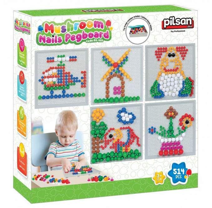 Panneau Jeu Éducatif " Mushroom Nails Pegboard " 512 Pieces