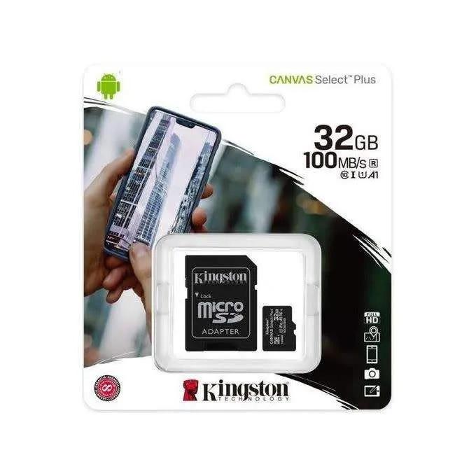 Marque : Kingston Modèle : Classe 10 Capacité : 32gb Haut Débit : 100 Mb/s