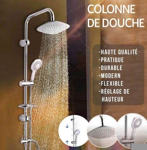Modamix Ensemble Colonne Douche Avec Douchette & Pomme Douche Pluie Carrée