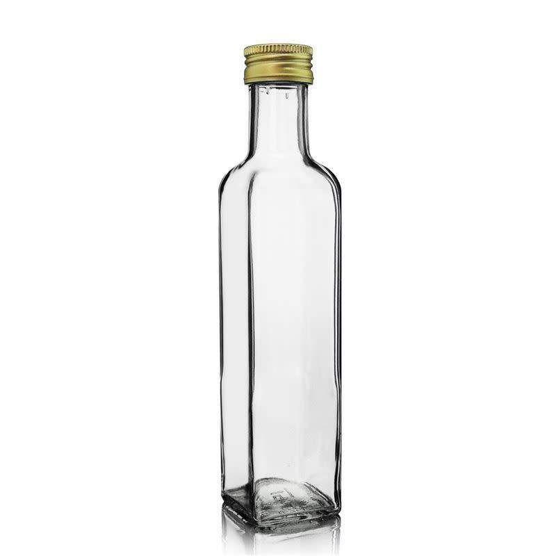 Bouteille Alimentaire En Verre Marasca Avec Bouchon Aluminium Visser 250ml