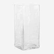 Vase Rectangulaire En Verre - 35 Cm - Transparent