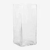 Vase Rectangulaire En Verre - 35 Cm - Transparent