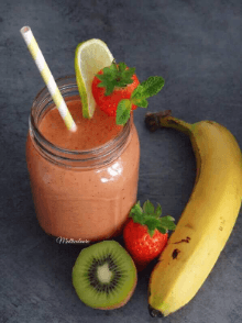 Cocktail Fraise Banane Kiwi