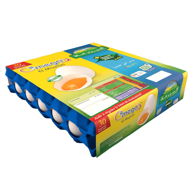 Elmazraa Plateau D'oeufs Ovita +vitamines Omega 3 Mineraux 30Pièces