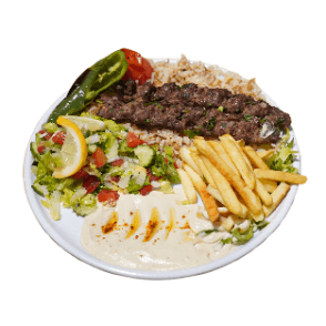 طبق كباب لحم