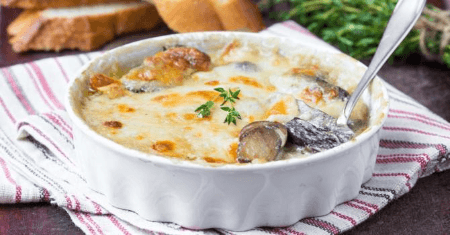 Gratin Poulet Champignon