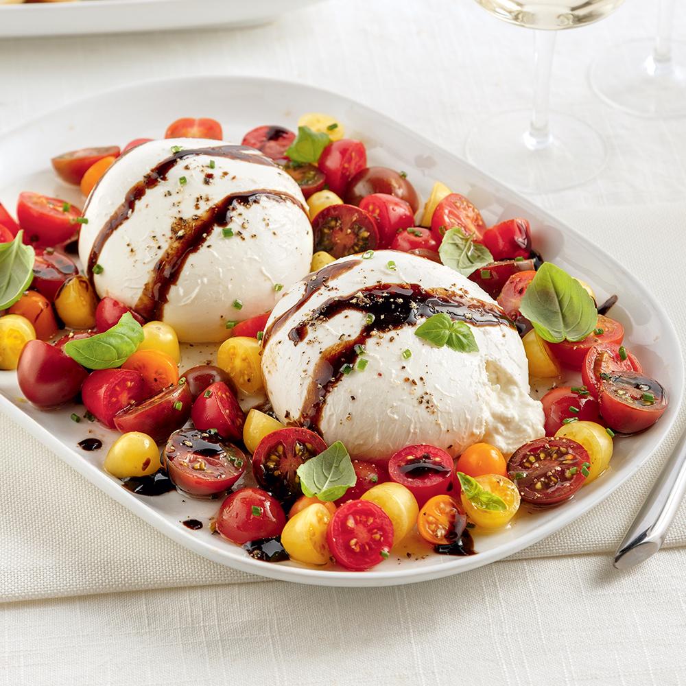 Burrata à la crème de balsamiques