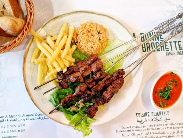 Plat brochettes de foie (veau)