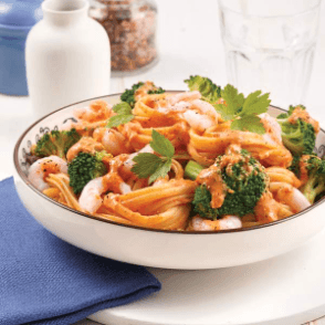 Penne sauce rosé au chèvrette