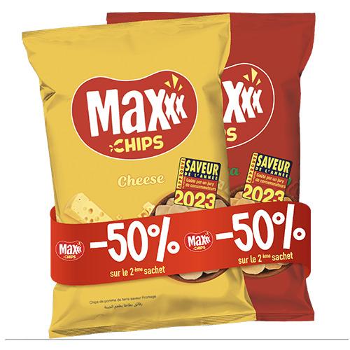 Maxxx Chips Lot 2 x 65g (-50% sur 2ème unité)