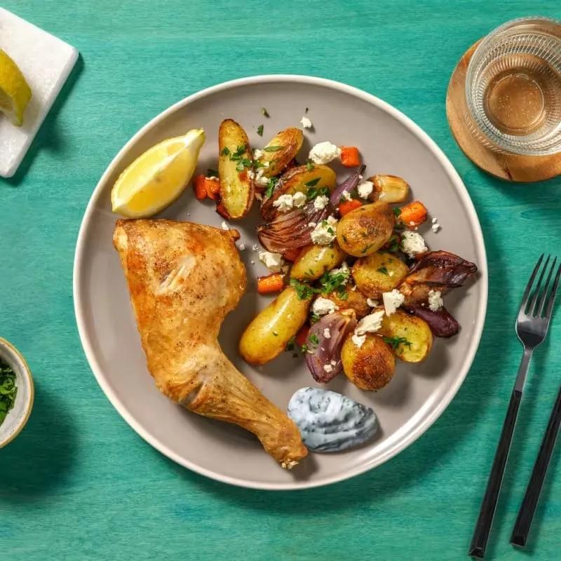 Cuisse de Poulet rôti aux pommes de terre