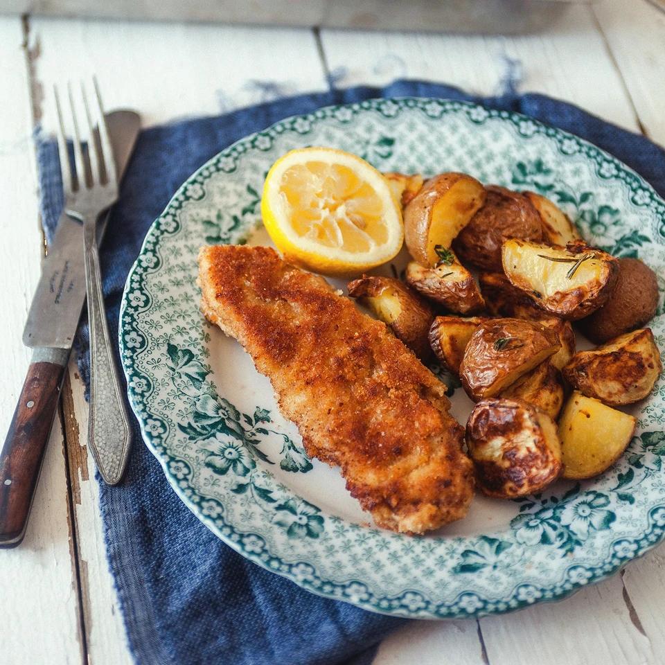 Escalope Pané aux pommes de terre