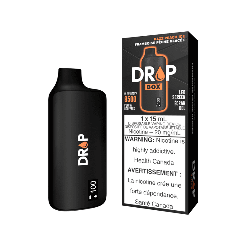 Razz Peach Ice 8.5K 2% Drop Box Stlth