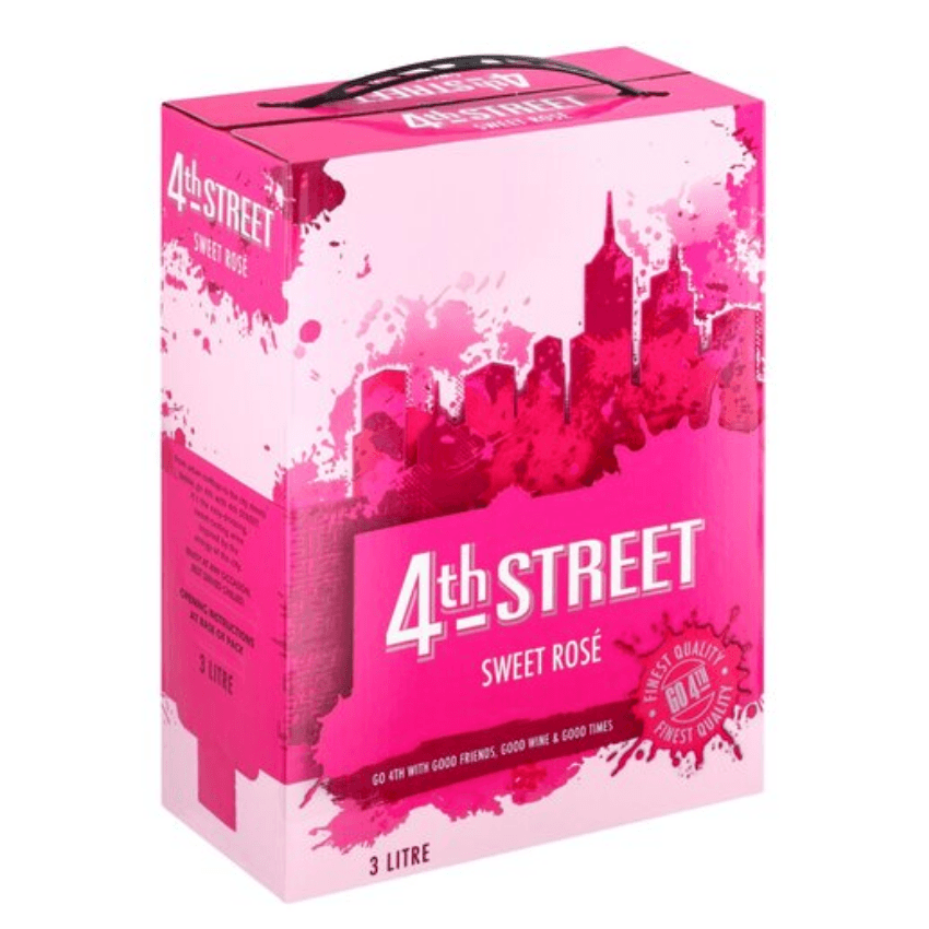 4Th Street Natural Sweet Rose Red Wine Bottle 3L