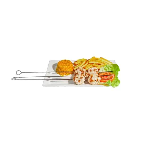 Brochettes de poulet haché