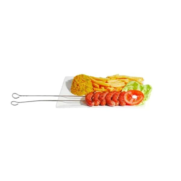 Brochettes de saucisses de viande