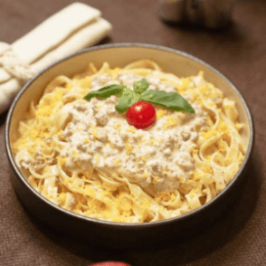 Tagliatelle Viande Hachée Sauce Blanche