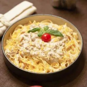 Tagliatelle Viande Hachée Sauce Blanche