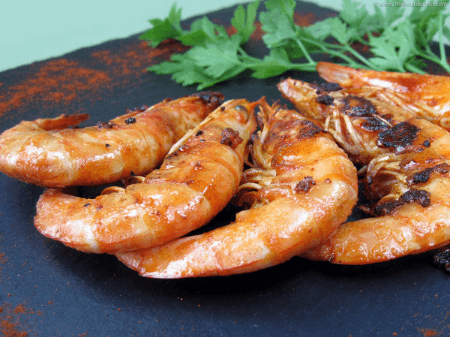Grillades de gambas
