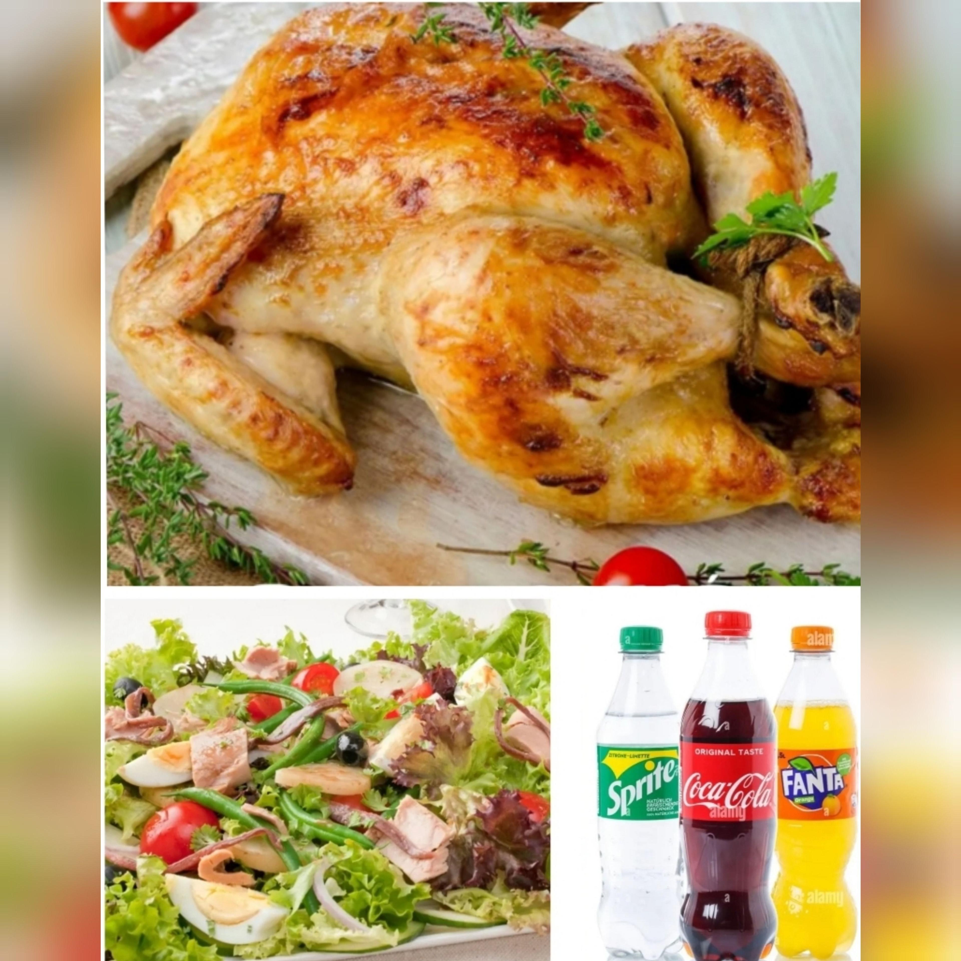 Mini poulet grillé + Salade variée +  Boisson