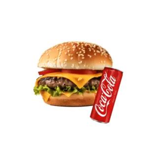 Double Boeuf Burger + Boisson Gazeuse