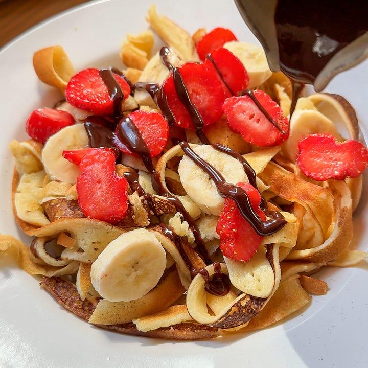 Crêpe Spaghetti Nutella Banane