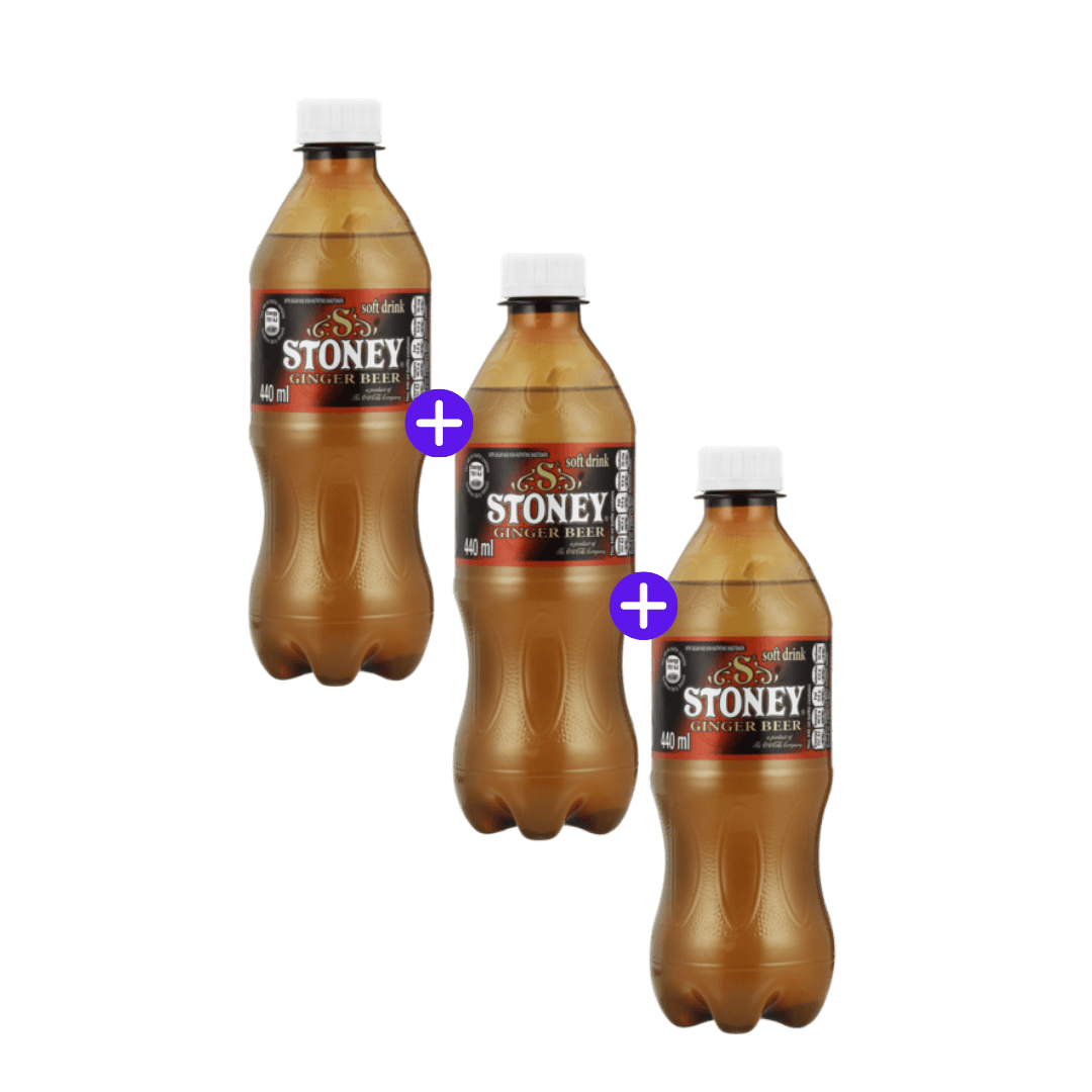 Stoney Ginger Beer Original Soft Drink 440ml [ 3x Bundle ]